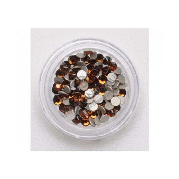 Swarovski Strass Marrone Scuro Grande Tondo 100pz